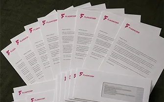 Mailing impreso en gran volumen sobre papel cartas A4