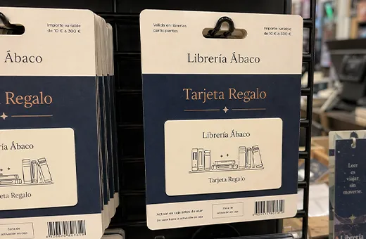 Expositor suspendido personalizado para tarjetas regalo en mostrador