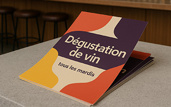 Carteles publicitarios sobre papel flexible 135g satinado