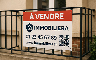 Placas de agencia inmobiliaria personalizadas para anuncios y escaparates