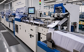 Máquina industrial de ensobrado automático para mailing postal