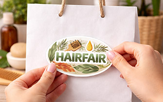 Sticker personalizado en formato ovalado