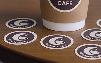 Sticker personalizado en formato redondo