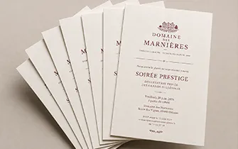 Invitación impresa para evento profesional