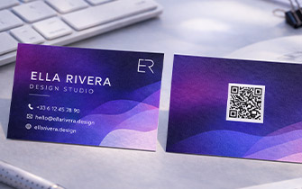 Tarjeta de visita premium para estudios creativos y diseñadores