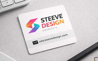 Tarjeta de visita premium cuadrada con diseño distintivo