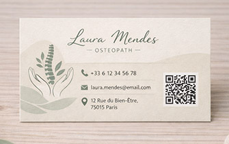 Tarjeta de visita premium para profesionales de la salud