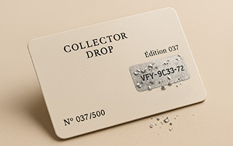 Tarjeta de fidelización PVC con zona para rascar para animación de cliente
